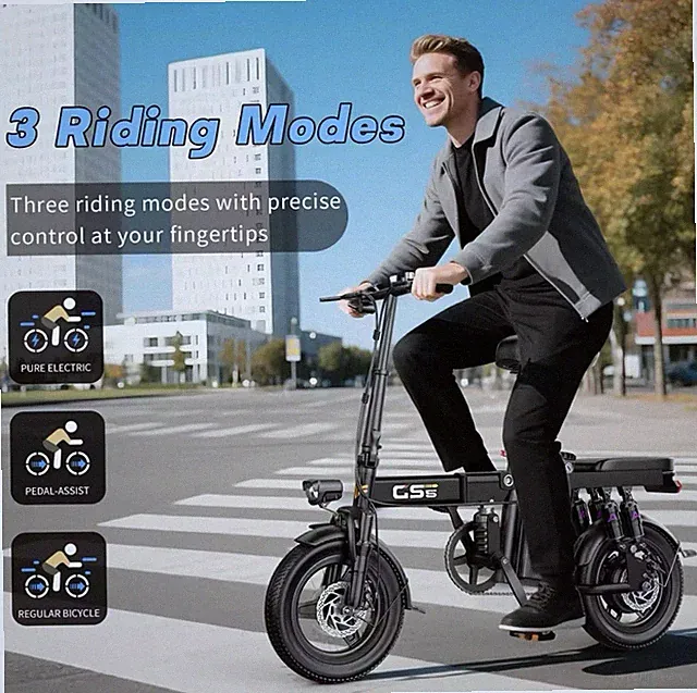 EBike for Adults 500W Peak Motor,22MPH 35 Miles, 48V 15AH Removable Battery