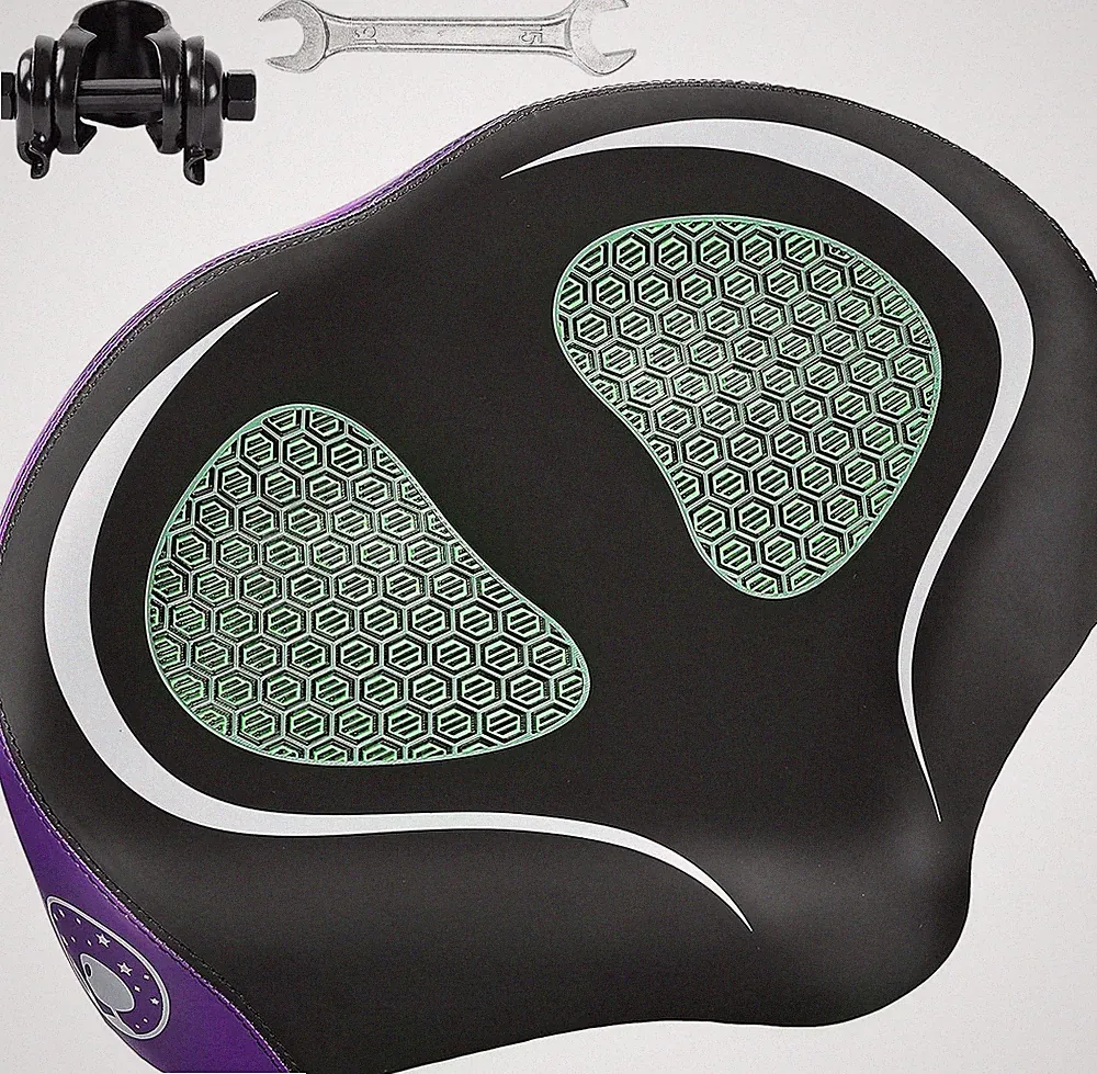 Oversized Bike Seat for Men Women, Extra Wide Bicycle Saddle Cushion Comfortable